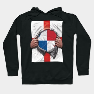 Panama Flag English Flag Ripped - Gift for Panamanian From Panama Hoodie